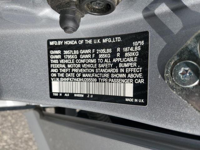 2017 HONDA CIVIC SPOR - SHHFK7H43HU205599