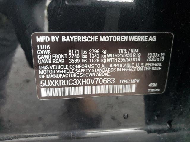 2017 BMW X5 XDRIVE3 - 5UXKR0C3XH0V70683
