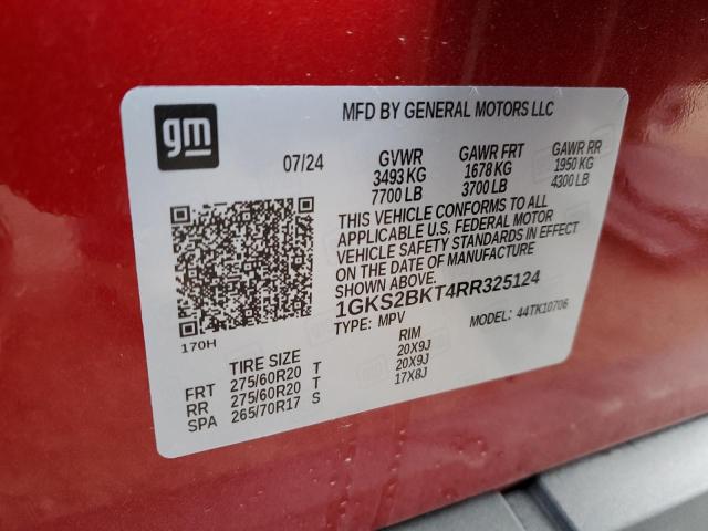 2024 GMC YUKON SLT 1GKS2BKT4RR325124
