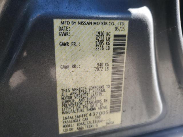 2015 NISSAN ALTIMA 2.5 - 1N4AL3AP4FC437005