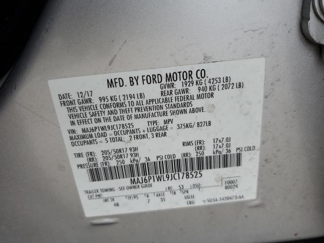 2018 FORD ECOSPORT T - MAJ6P1WL9JC178525