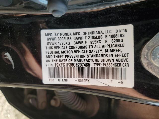 2016 HONDA CIVIC EX 19XFC1F36GE207485