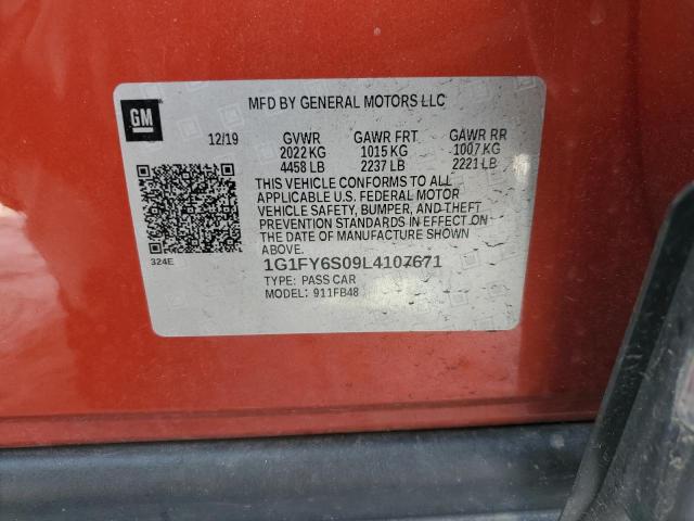 2020 CHEVROLET BOLT EV LT - 1G1FY6S09L4107671