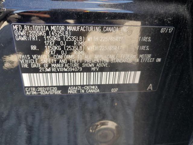 2017 TOYOTA RAV4 XLE - 2T3WFREVXHW394079