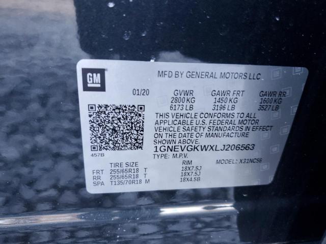 2020 CHEVROLET TRAVERSE L - 1GNEVGKWXLJ206563