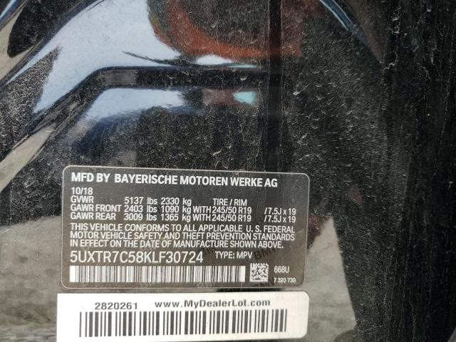 2019 BMW X3 SDRIVE3 - 5UXTR7C58KLF30724