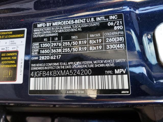 2021 MERCEDES-BENZ GLE 350 4M - 4JGFB4KBXMA524200