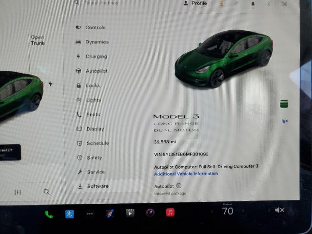 2021 TESLA MODEL 3 - 5YJ3E1EB6MF001093