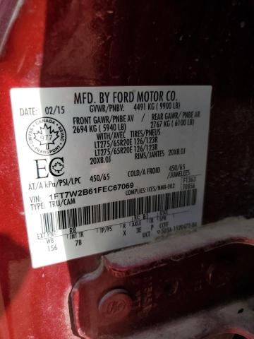 2015 FORD F250 SUPER - 1FT7W2B61FEC67069