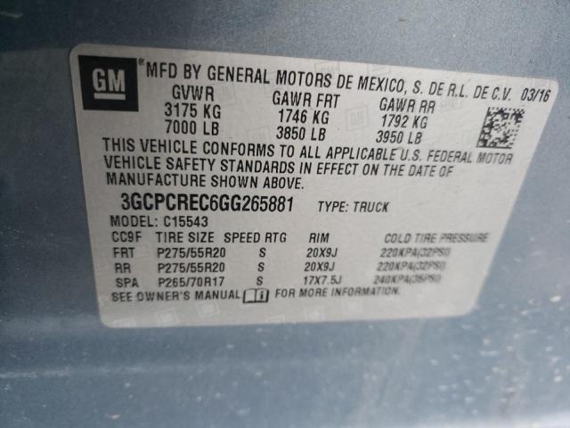 2016 CHEVROLET SILVERADO - 3GCPCREC6GG265881
