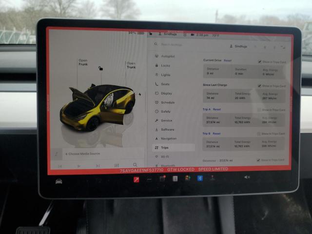 7SAYGAEE1NF537710 2022 TESLA MODEL Y