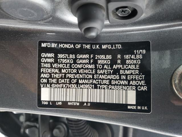 2020 HONDA CIVIC LX - SHHFK7H30LU409521