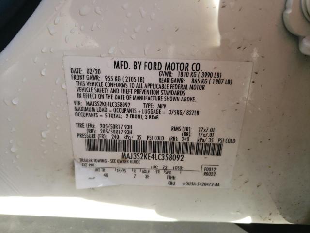 2020 FORD ECOSPORT T - MAJ3S2KE4LC358092