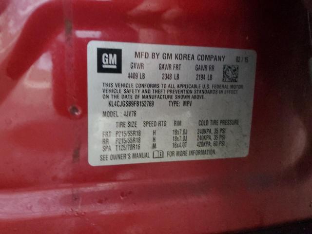 2015 BUICK ENCORE - KL4CJGSB9FB152769