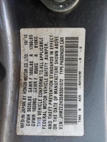 2011 HONDA INSIGHT - JHMZE2H35BS001072