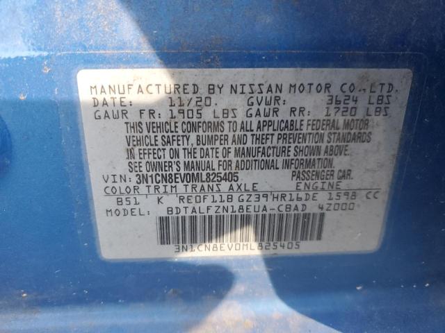 2021 NISSAN VERSA SV 3N1CN8EV0ML825405