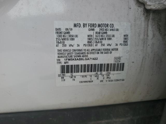 2020 FORD EXPLORER P - 1FM5K8AB8LGA71422