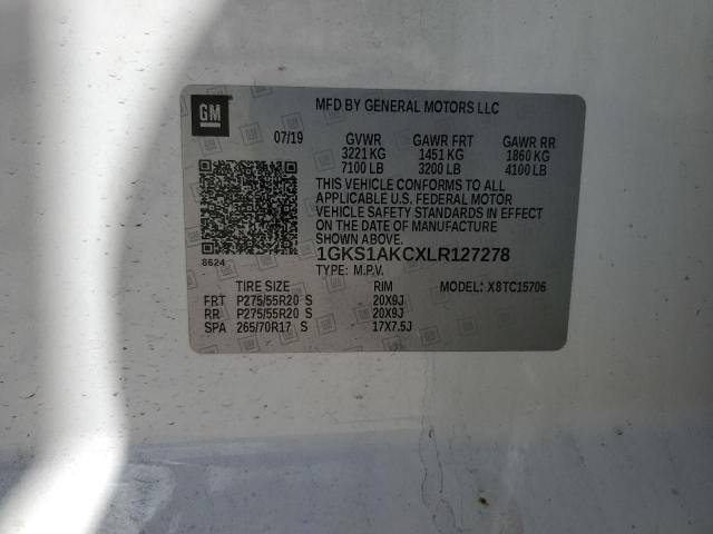 2020 GMC YUKON SLE 1GKS1AKCXLR127278