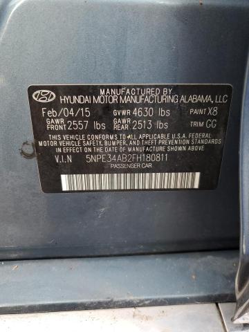 2015 HYUNDAI SONATA SPO - 5NPE34AB2FH180811