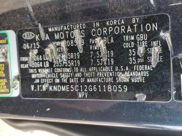2016 KIA SEDONA SXL - KNDME5C12G6118059