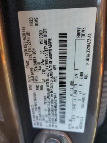 2021 FORD ESCAPE SEL 1FMCU9H90MUA57947