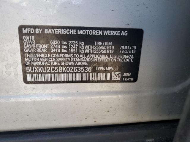2019 BMW X6 XDRIVE3 - 5UXKU2C58K0Z63536