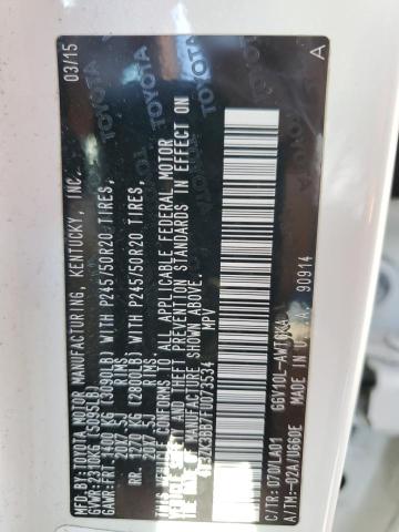 2015 TOYOTA VENZA LE - 4T3ZK3BB7FU073534