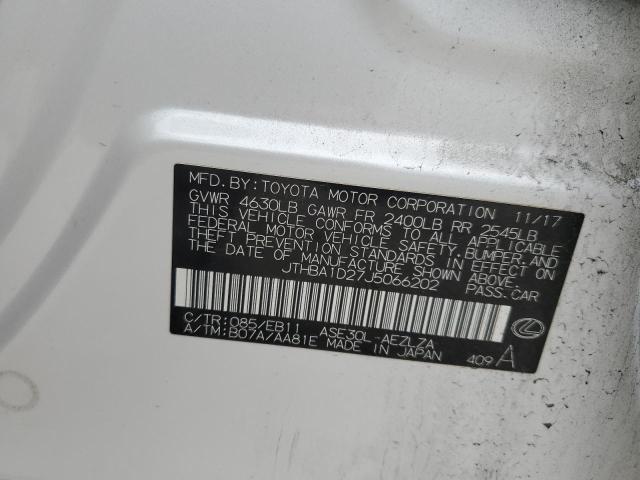 2018 LEXUS IS 300 - JTHBA1D27J5066202