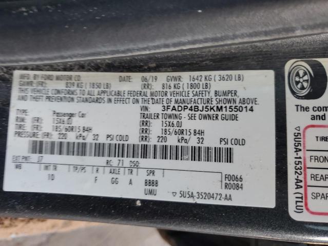 2019 FORD FIESTA SE - 3FADP4BJ5KM155014