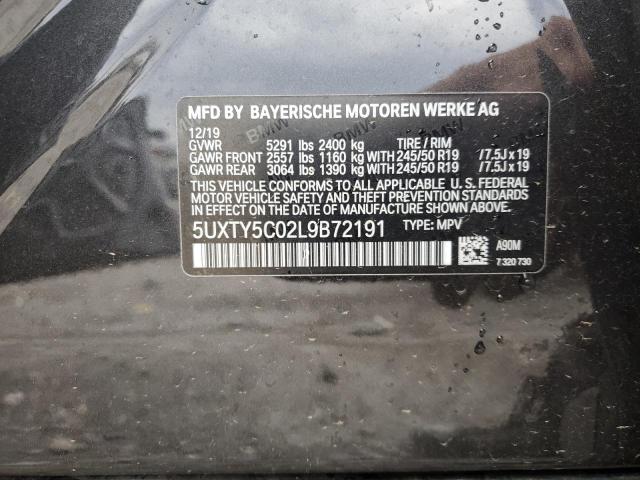 2020 BMW X3 XDRIVE3 - 5UXTY5C02L9B72191