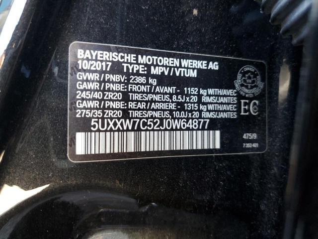 2018 BMW X4 XDRIVEM 5UXXW7C52J0W64877