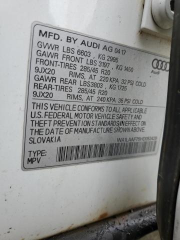2017 AUDI Q7 PREMIUM - WA1LAAF75HD053439