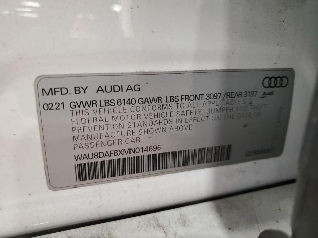 2021 AUDI A8 L WAU8DAF8XMN014696