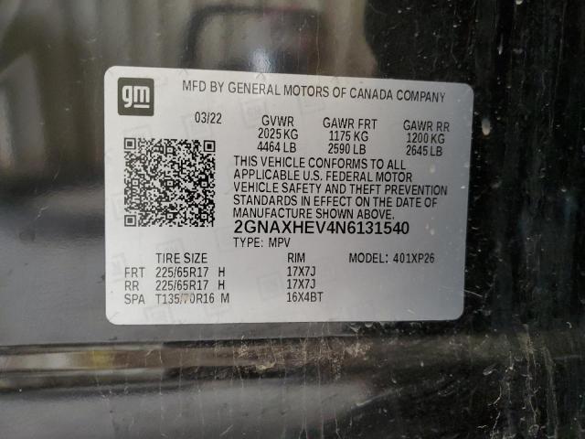 2022 CHEVROLET EQUINOX LS - 2GNAXHEV4N6131540