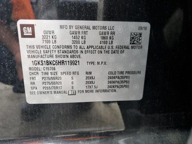 2017 GMC YUKON SLT 1GKS1BKC6HR119921