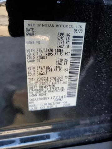 2020 NISSAN MURANO PLA 5N1AZ2DS8LN172345