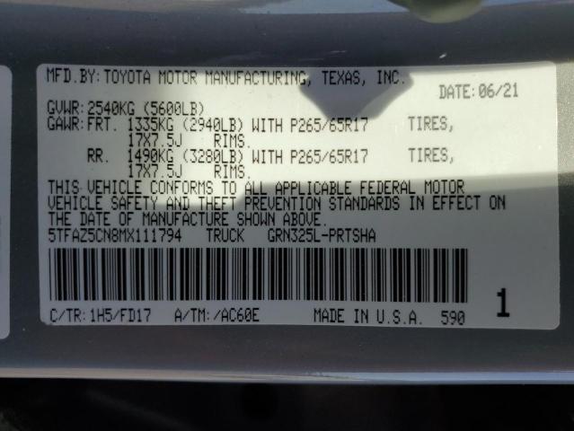 2021 TOYOTA TACOMA DOU - 5TFAZ5CN8MX111794