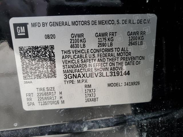 2020 CHEVROLET EQUINOX LT - 3GNAXUEV3LL319144