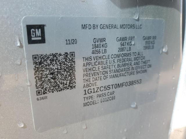 1g1zc5st0mf038553 - 2021 Chevrolet malibu ls - #48618875