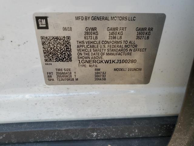 2019 CHEVROLET TRAVERSE L - 1GNERGKW1KJ100280