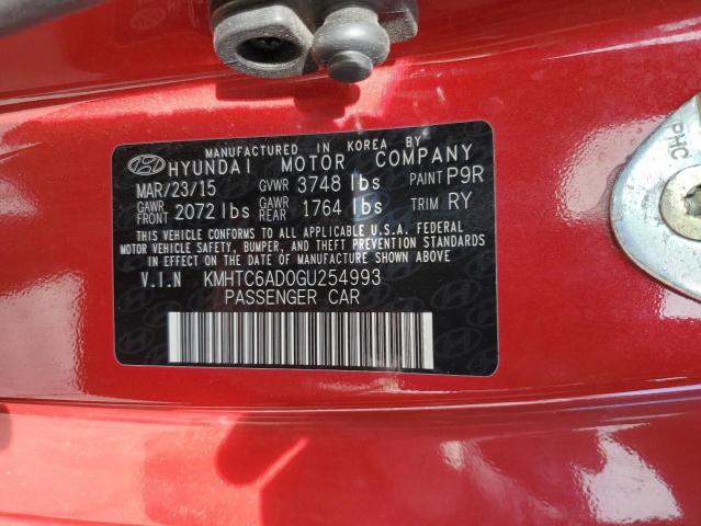 2016 HYUNDAI VELOSTER - KMHTC6AD0GU254993
