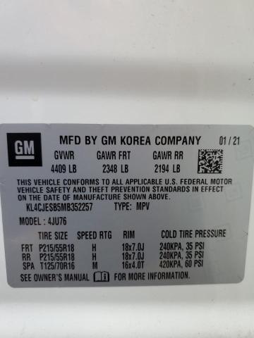 2021 BUICK ENCORE PRE - KL4CJESB5MB352257