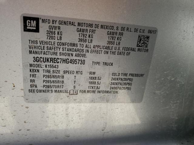 2017 CHEVROLET SILVERADO - 3GCUKREC7HG495730
