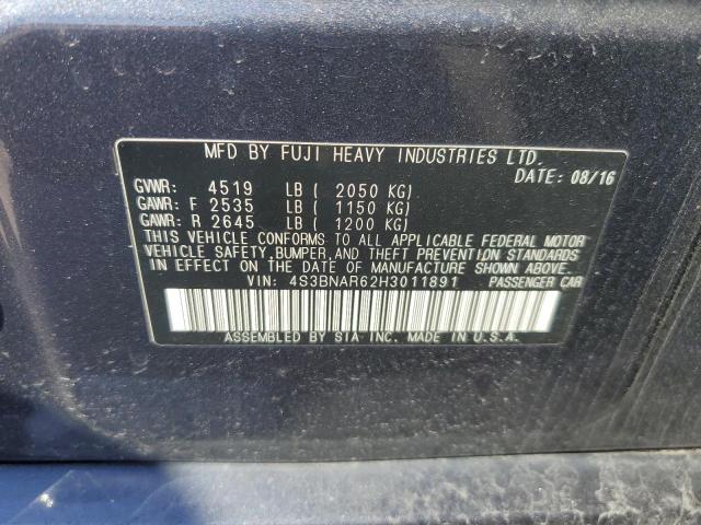 2017 SUBARU LEGACY SPO 4S3BNAR62H3011891