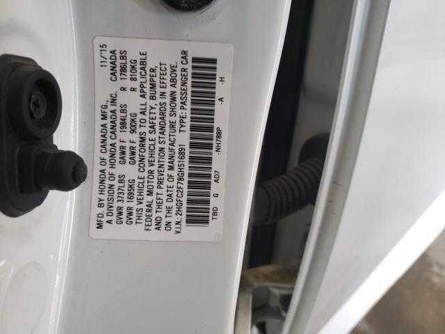 2016 HONDA CIVIC EX - 2HGFC2F78GH516891