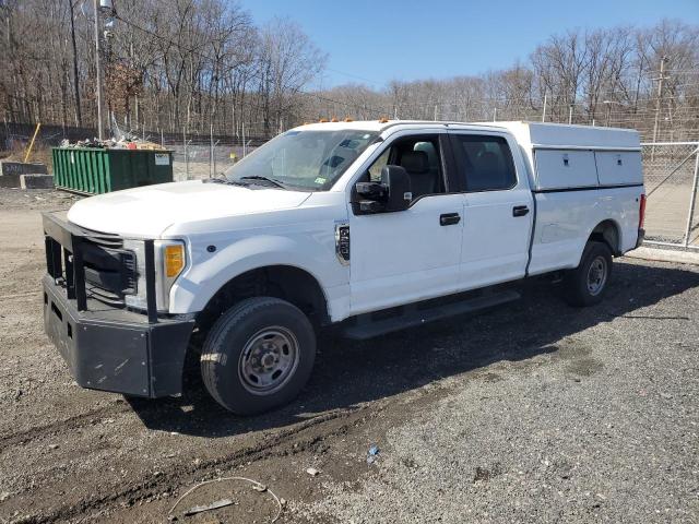 FORD F250 SUPER 2017 white crew pic gas 1FT7W2B6XHED33492 photo #1