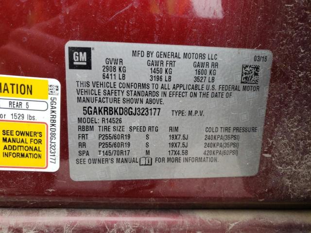 2016 BUICK ENCLAVE - 5GAKRBKD8GJ323177