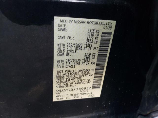 2020 NISSAN MURANO SL 5N1AZ2CJ1LN149952