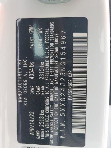 2022 KIA K5 LX 5XXG24J25NG154967