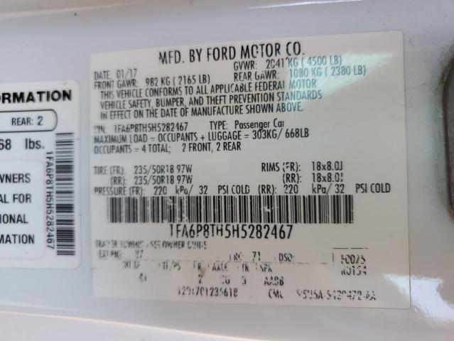 2017 FORD MUSTANG - 1FA6P8TH5H5282467